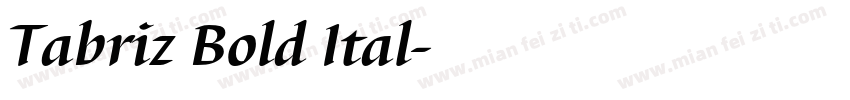 Tabriz Bold Ital字体转换